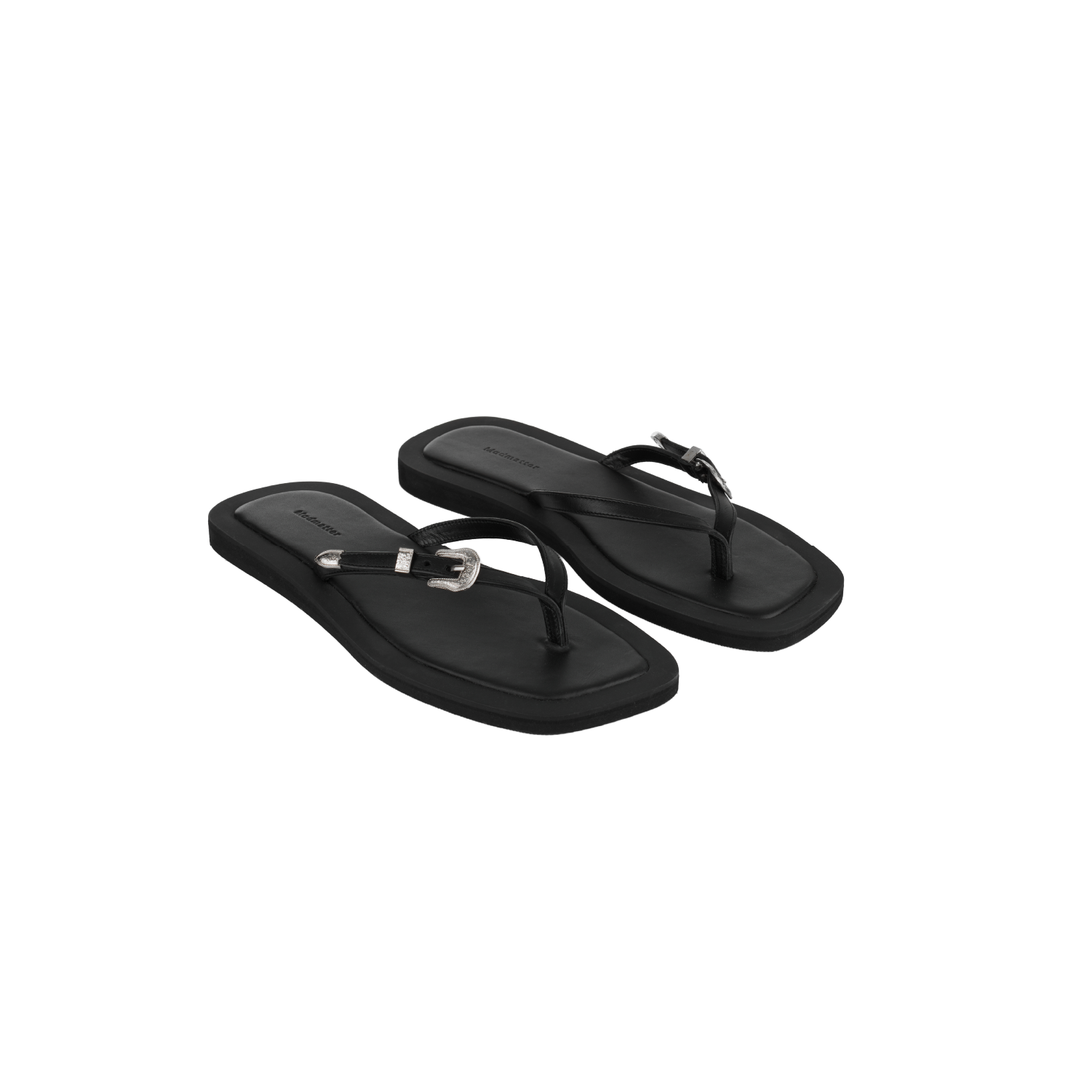 Rae Sandals Black Western Belt