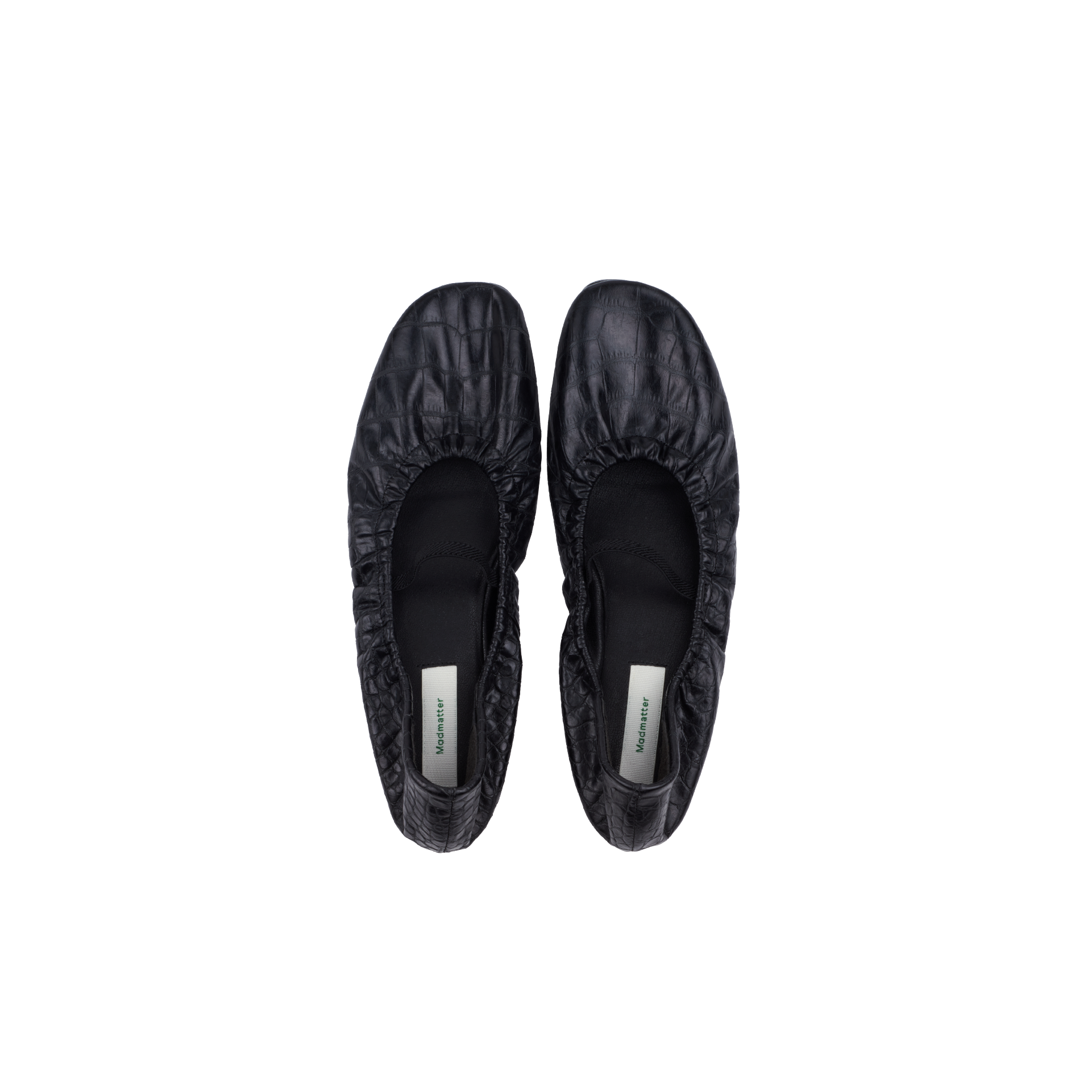 Essential MJ Flats Black Croco Embossed
