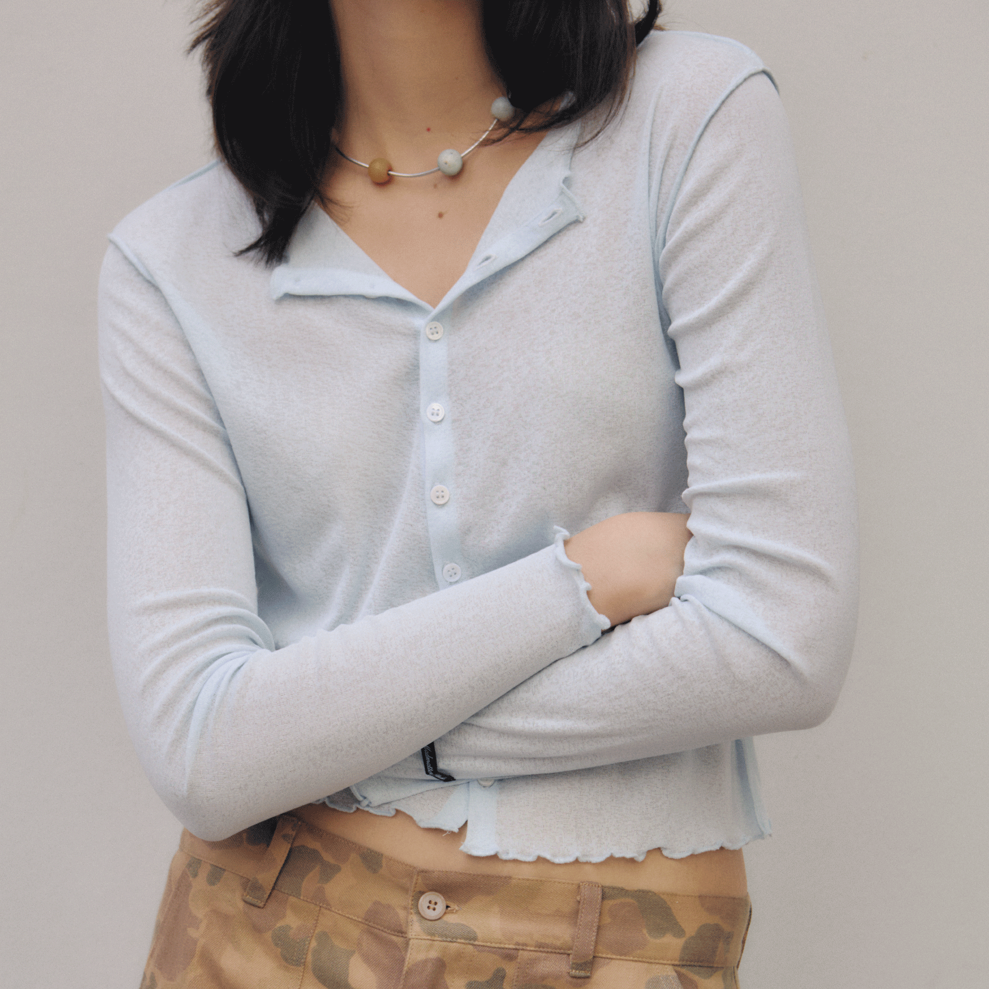 Buttonline L/S Tee