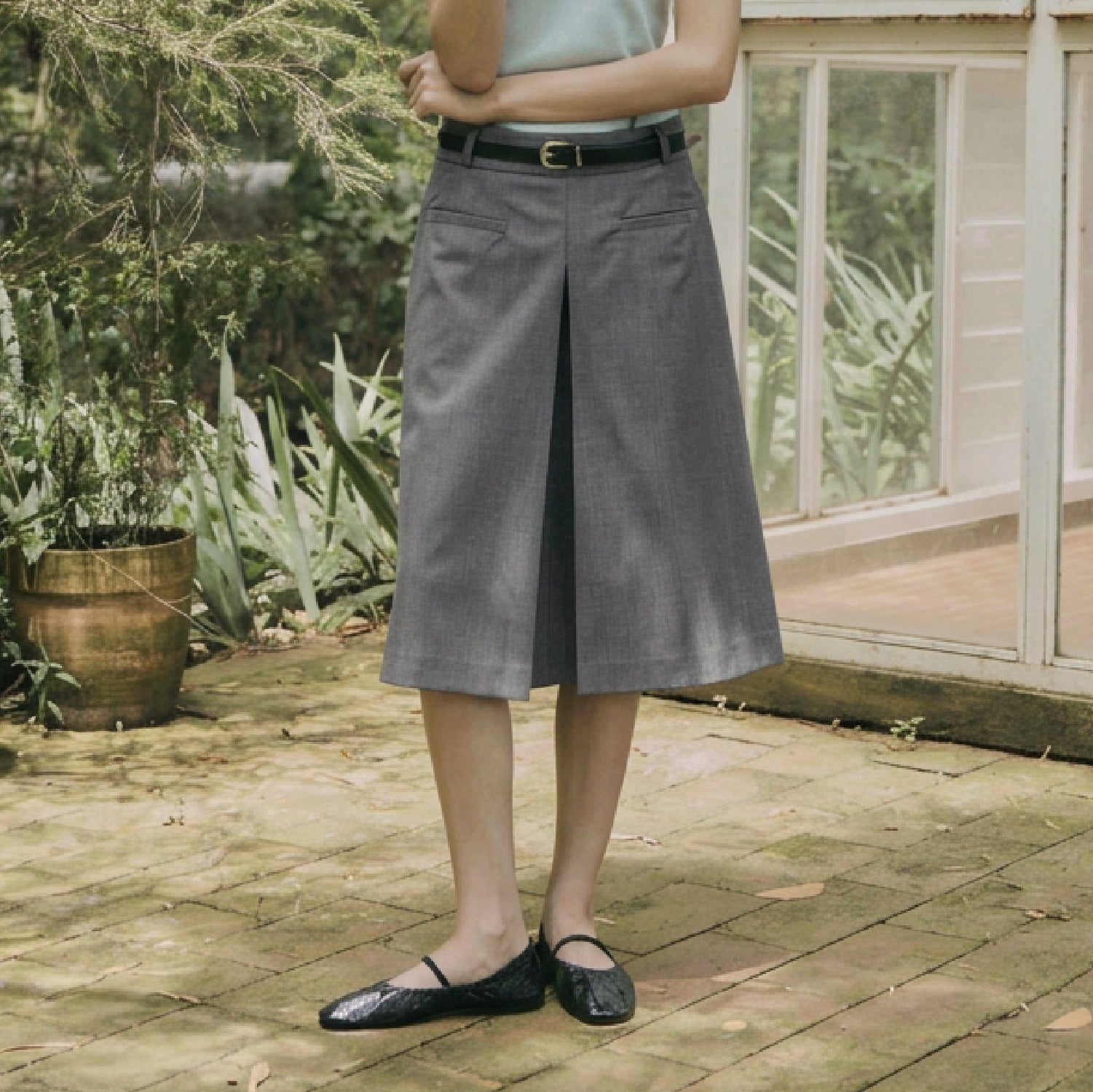 Inverted Pleat Skirt