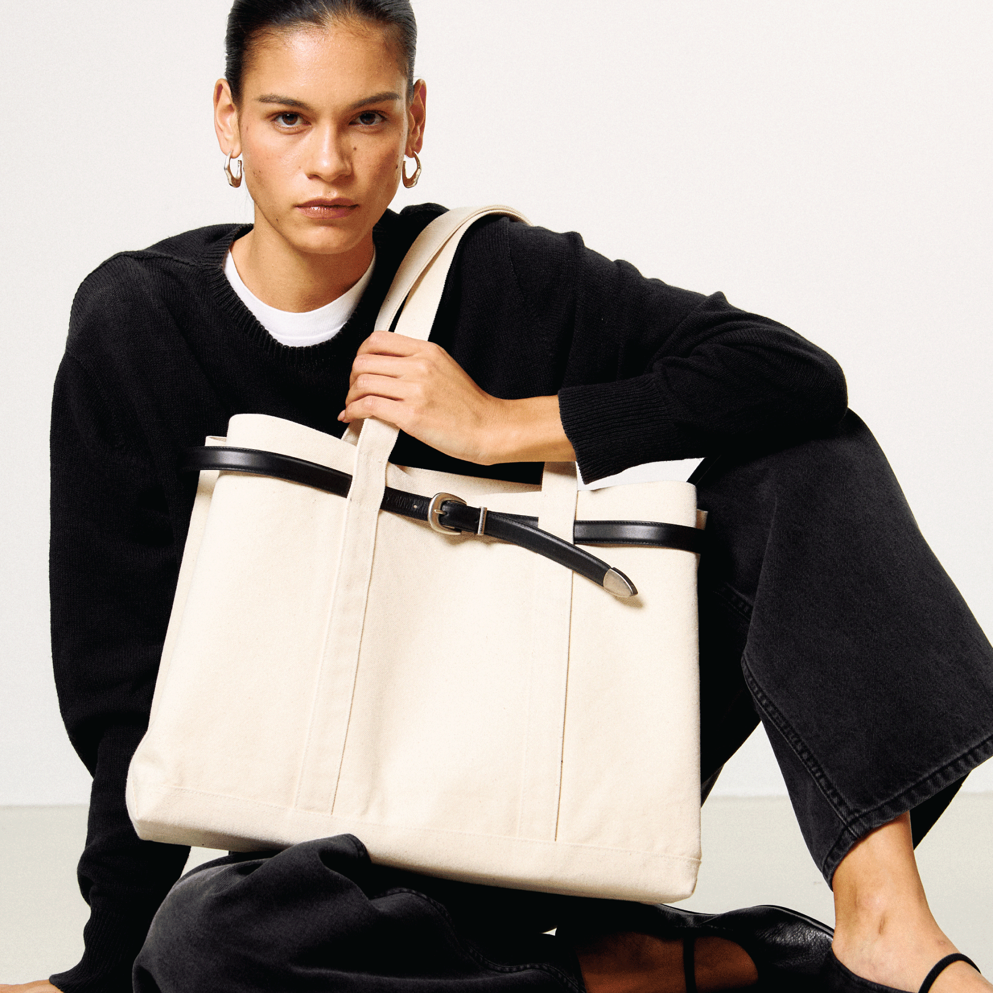 Belted Tote Bag