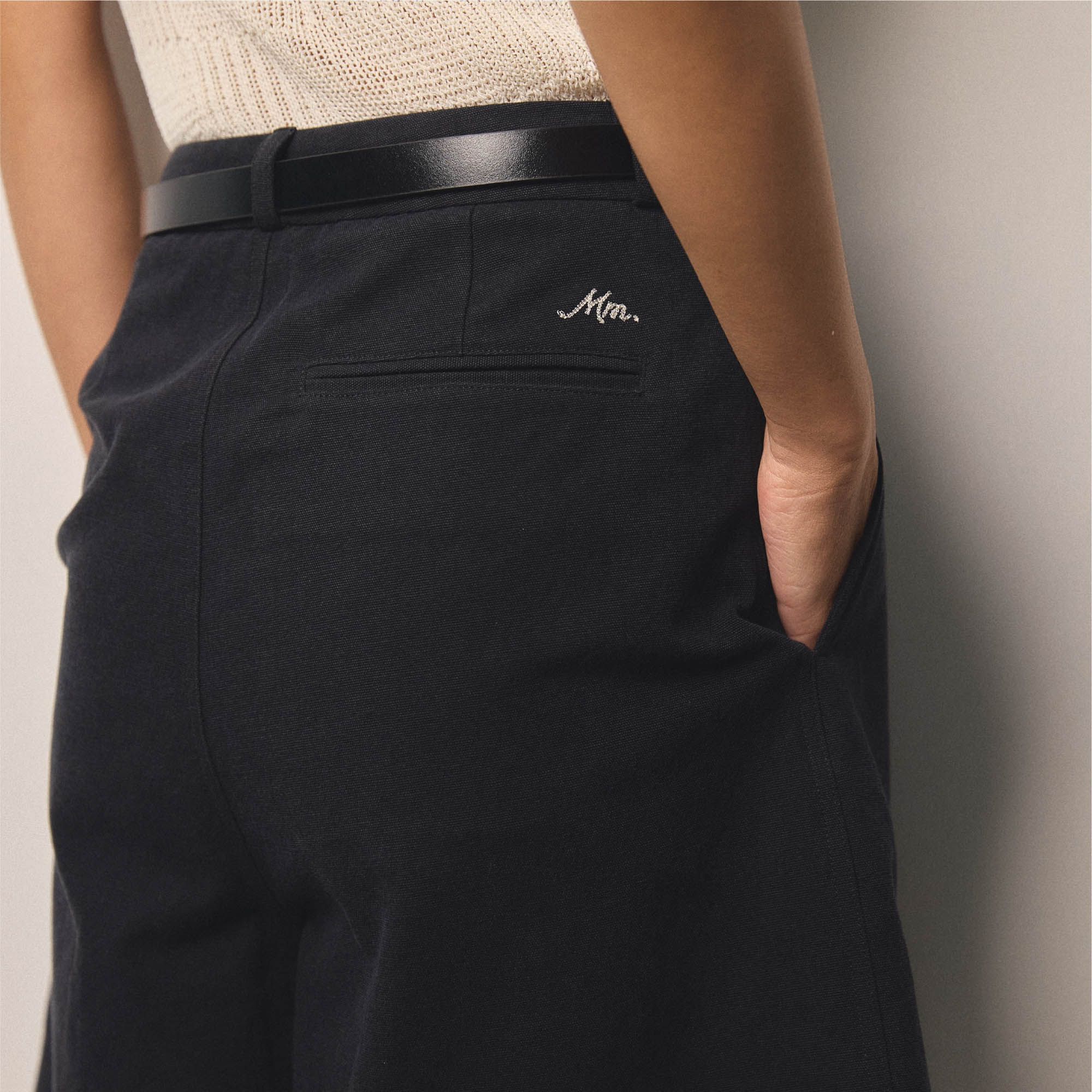 Double Pleated Long Shorts