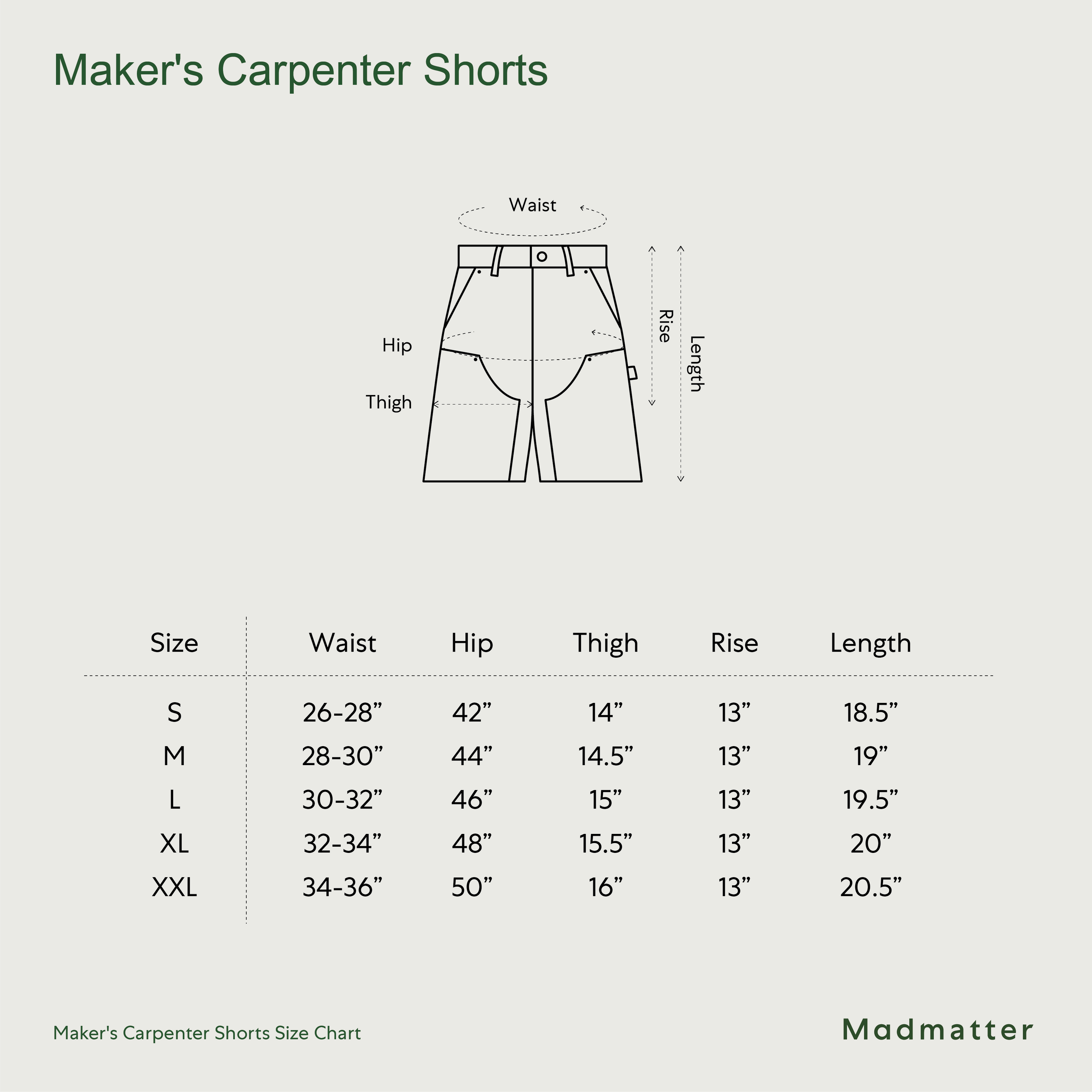 Madmatter / Flo Maker's Carpenter Shorts