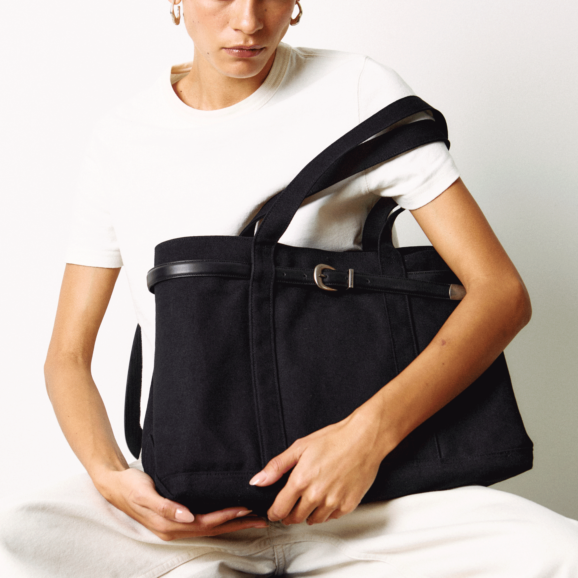 Belted Tote Bag