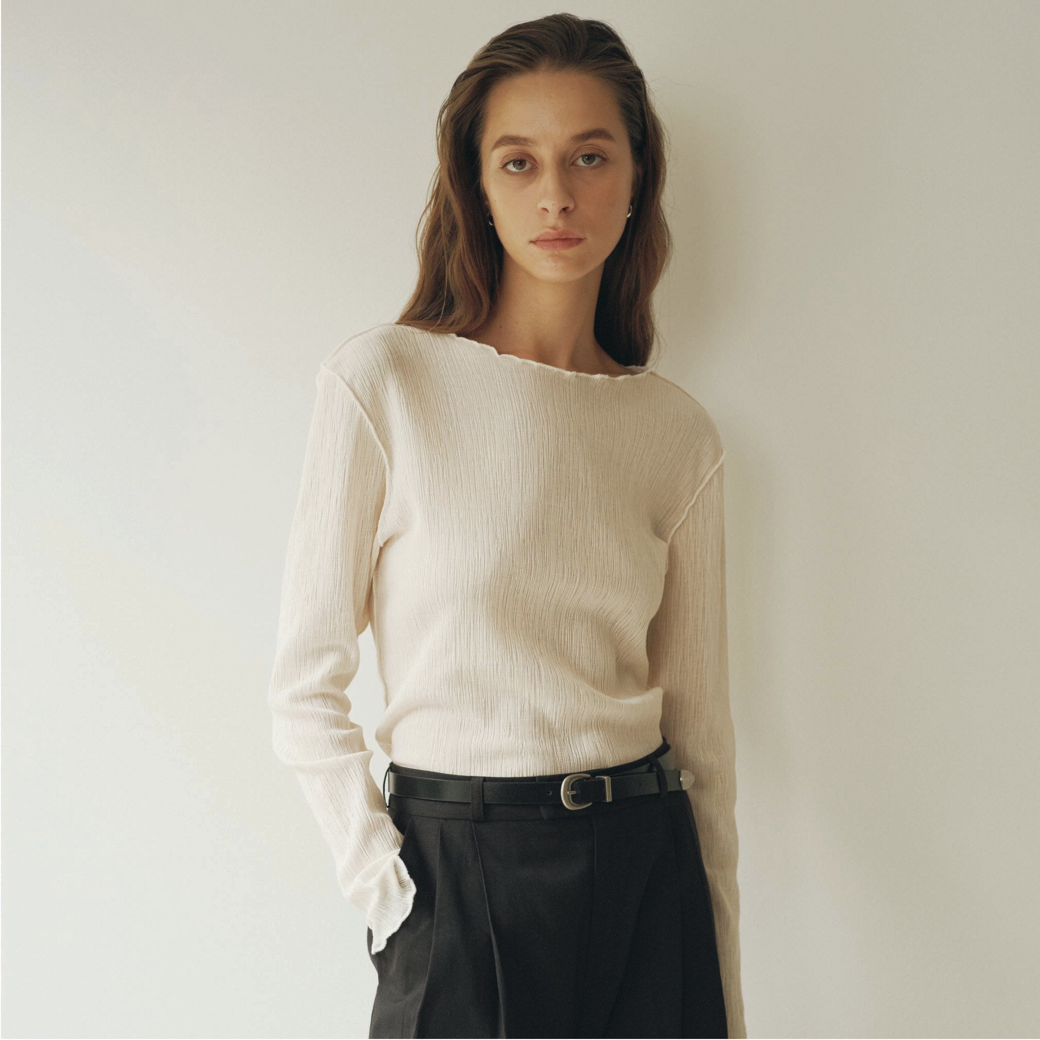 Pleated L/S Tee