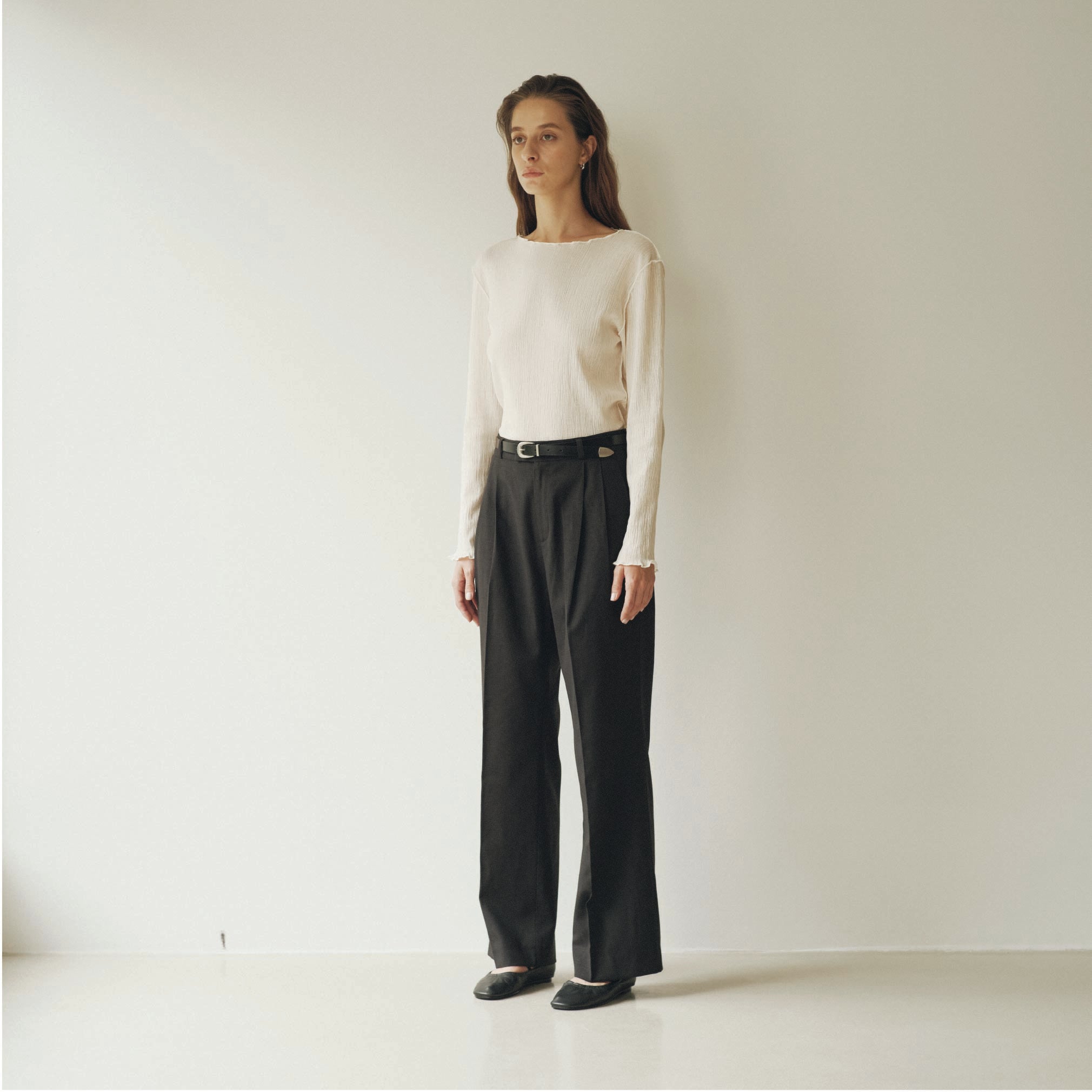 Pleated L/S Tee
