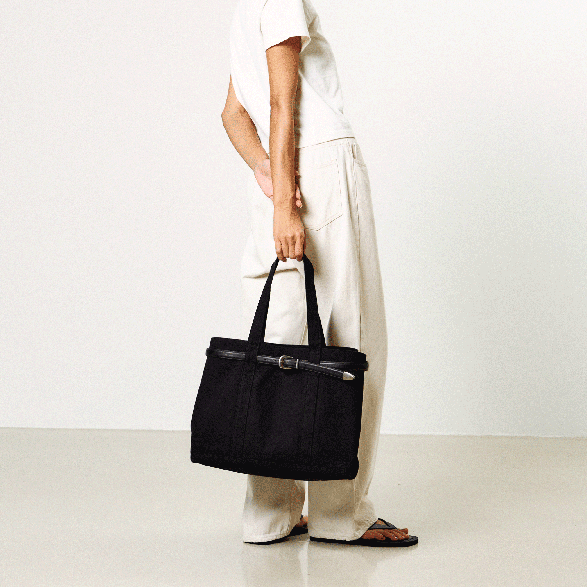 Belted Tote Bag