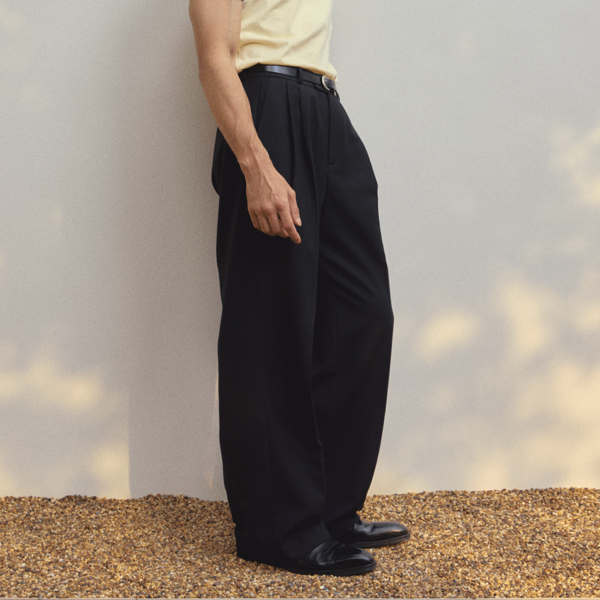 Basic Double Pleated Pants