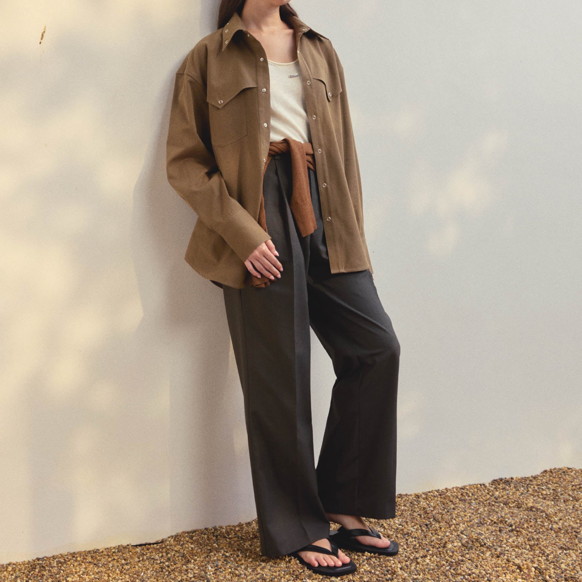Basic Double Pleated Pants