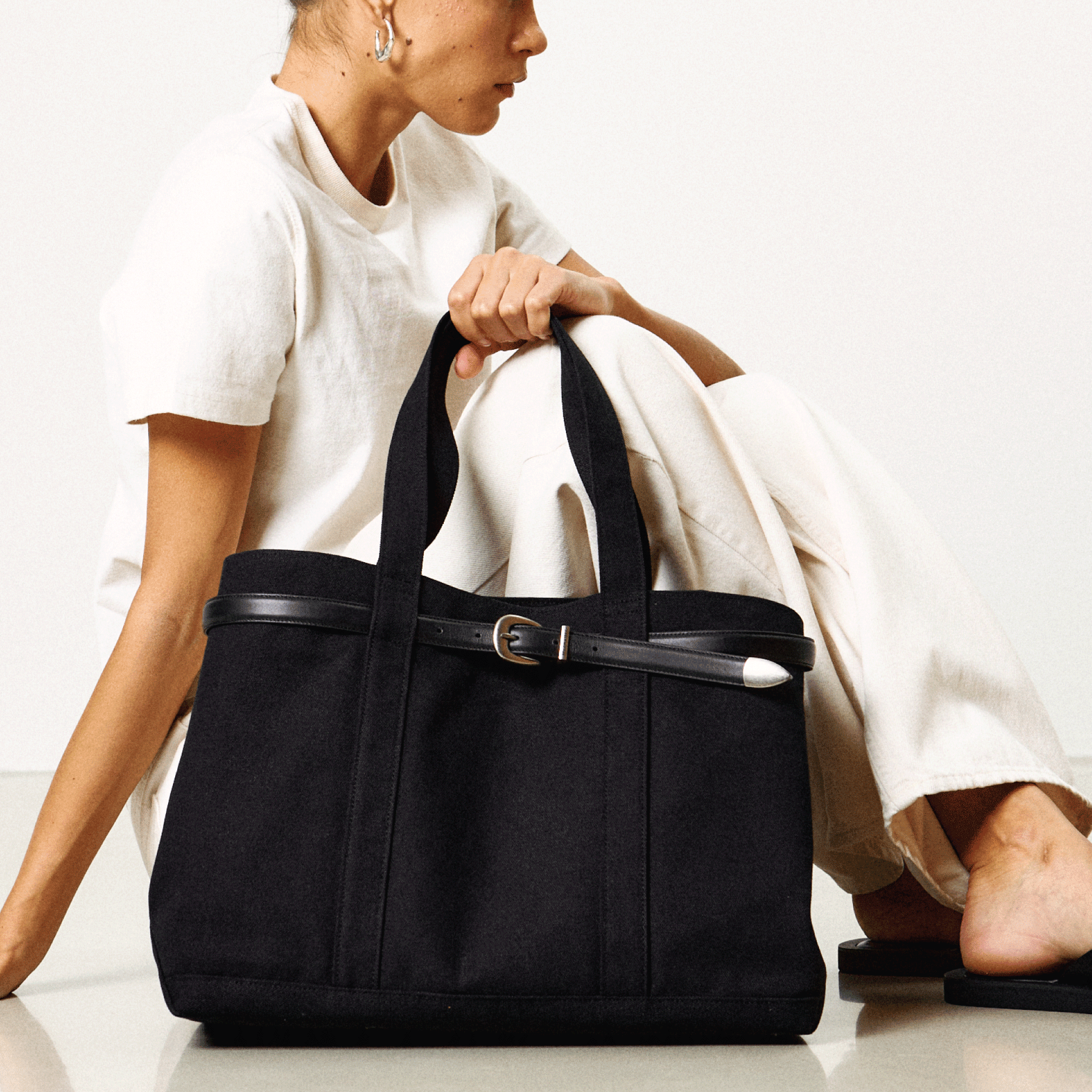 Belted Tote Bag