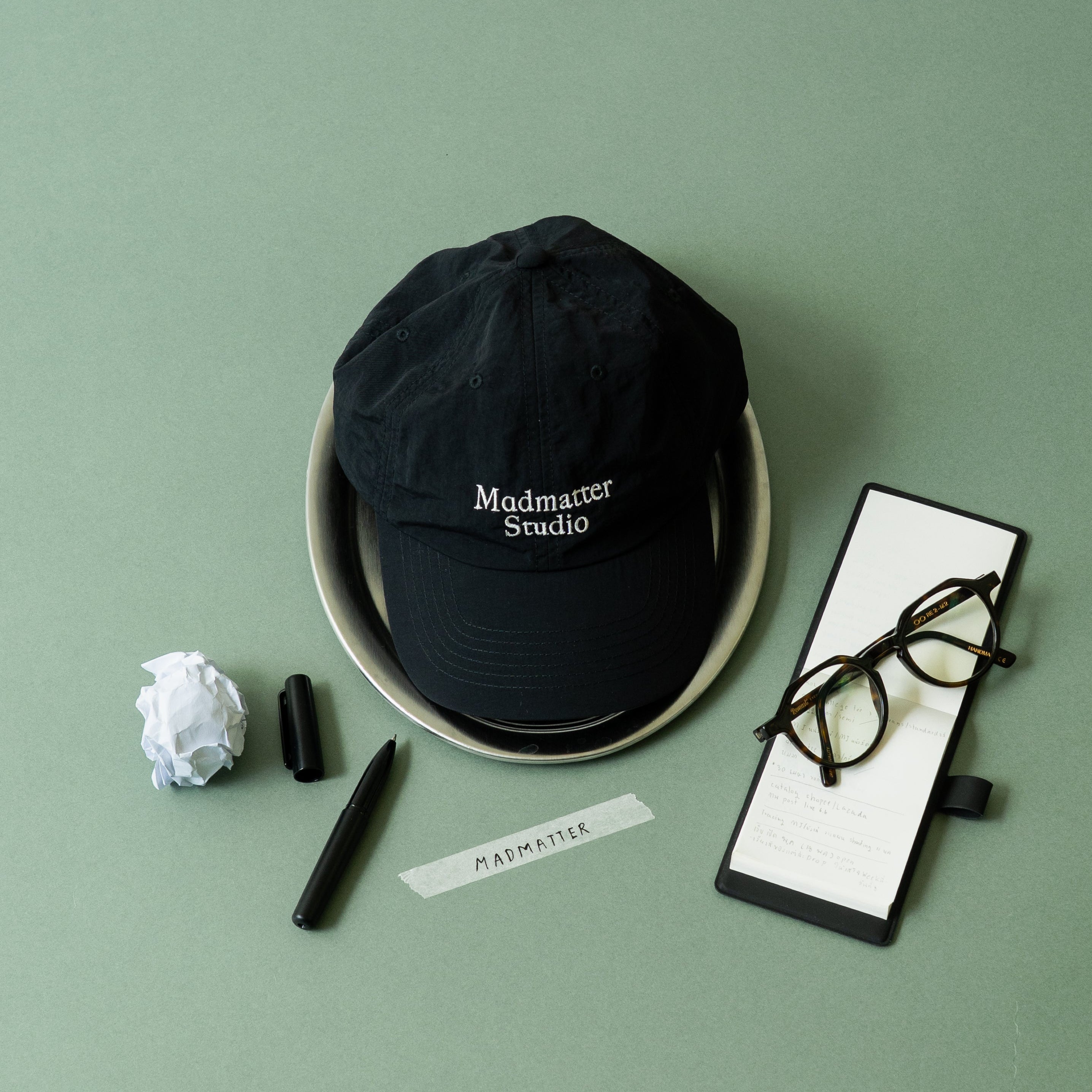 Serif Logo Cap Nylon