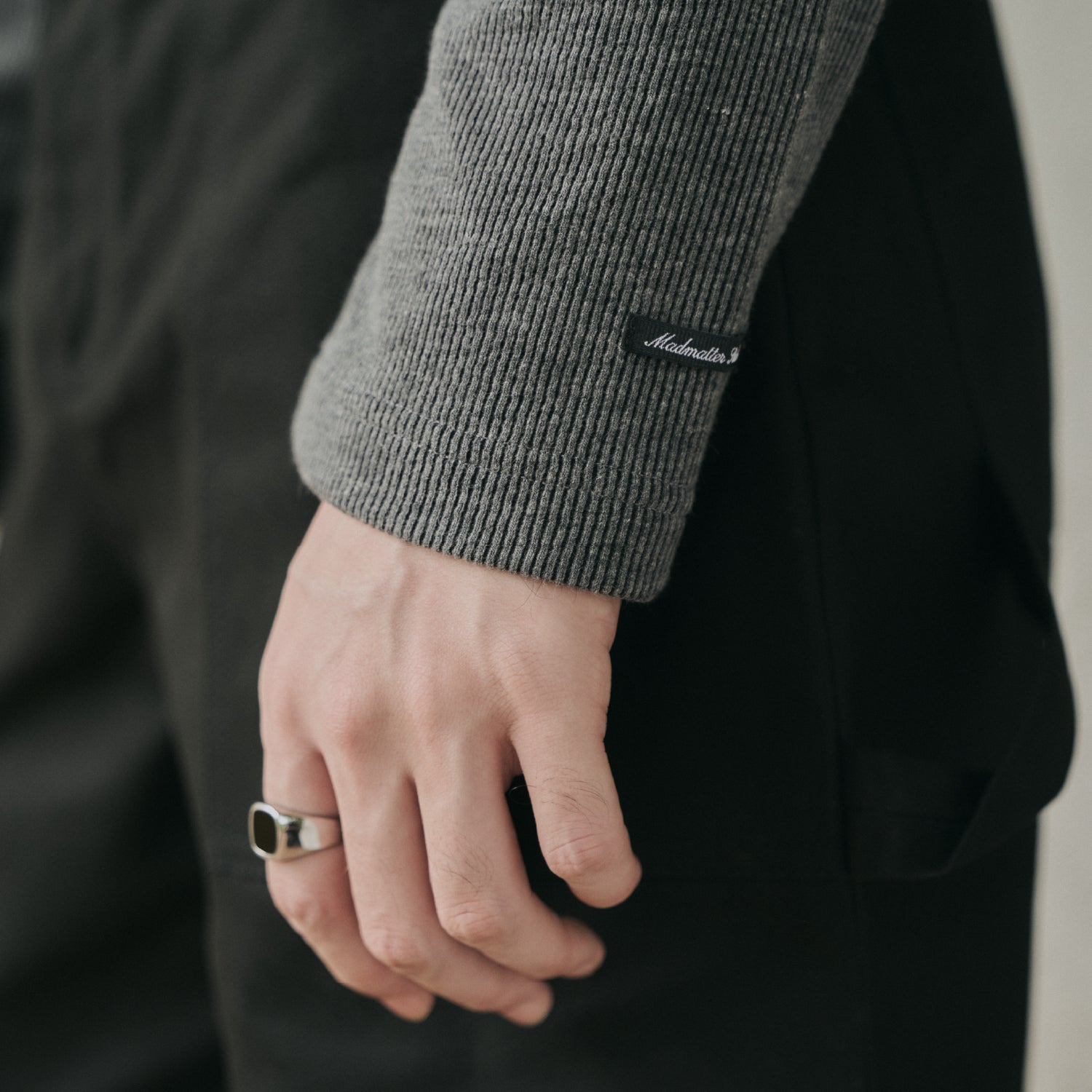 Rib L/S Henley Tee (Pre - order 14 days)