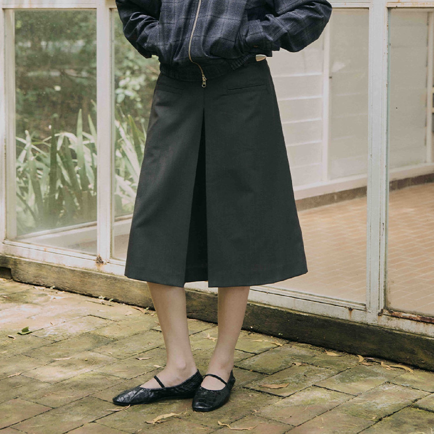 Inverted Pleat Skirt