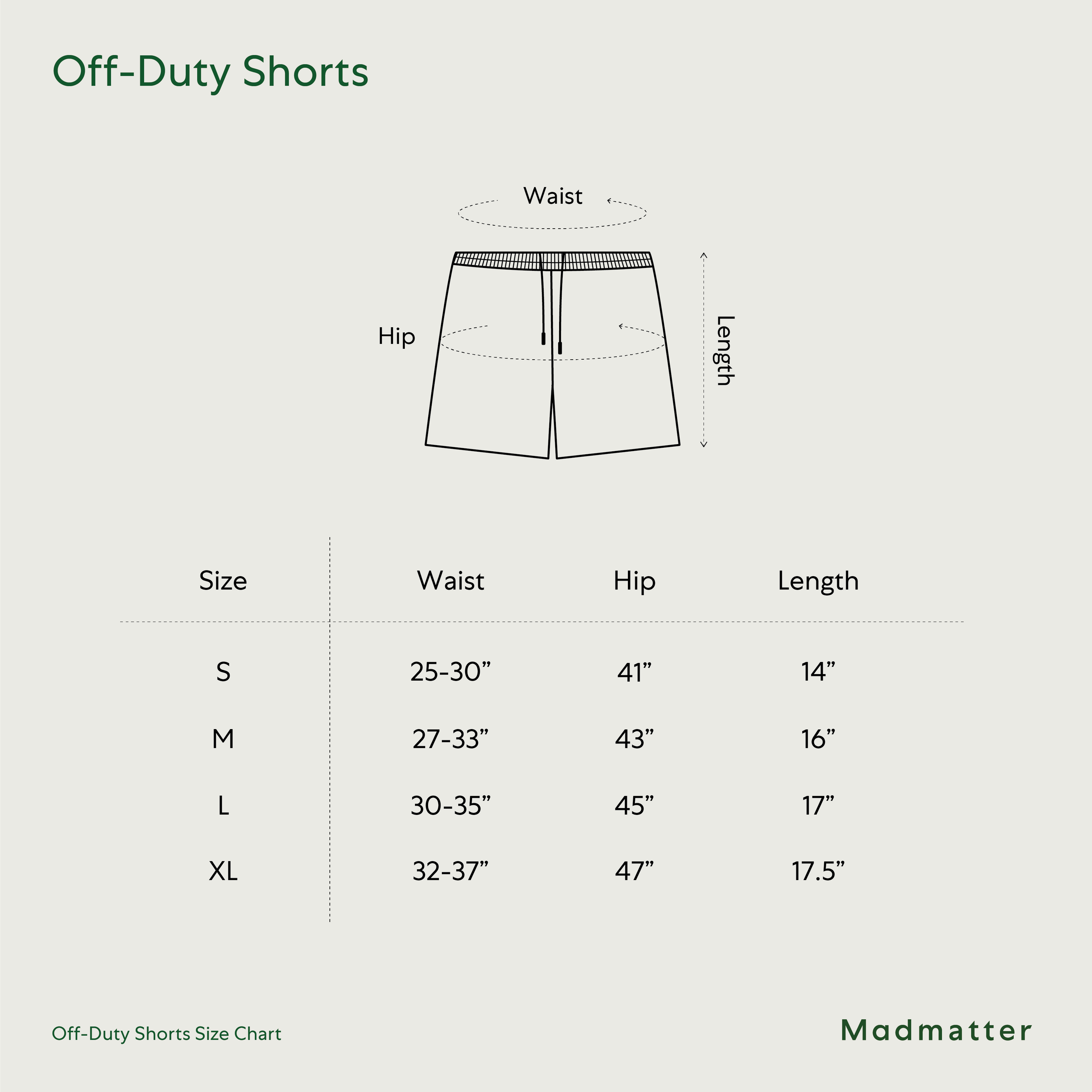 Off Duty Shorts (Pre - order 14 days)