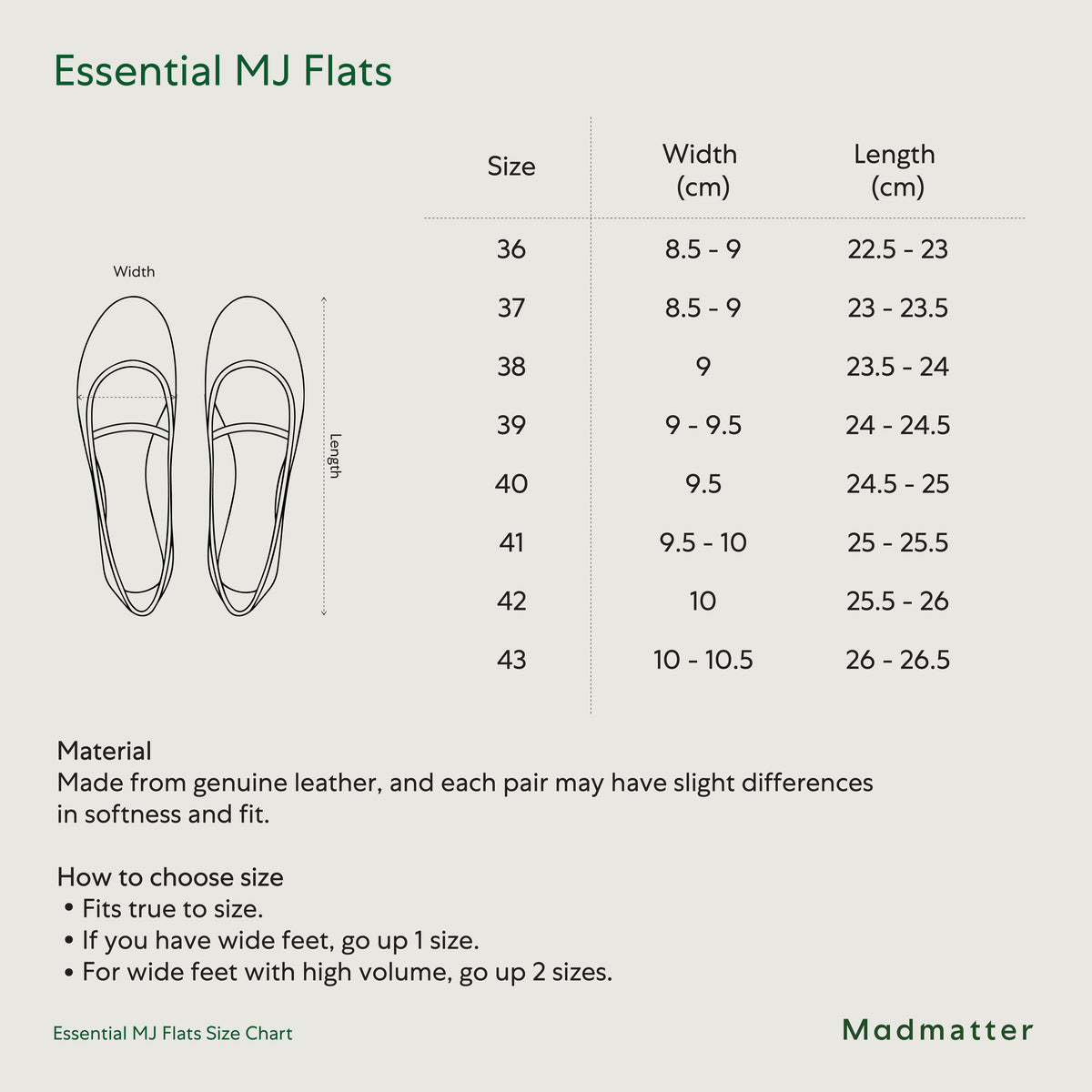 Essential MJ Flats Croco Embossed