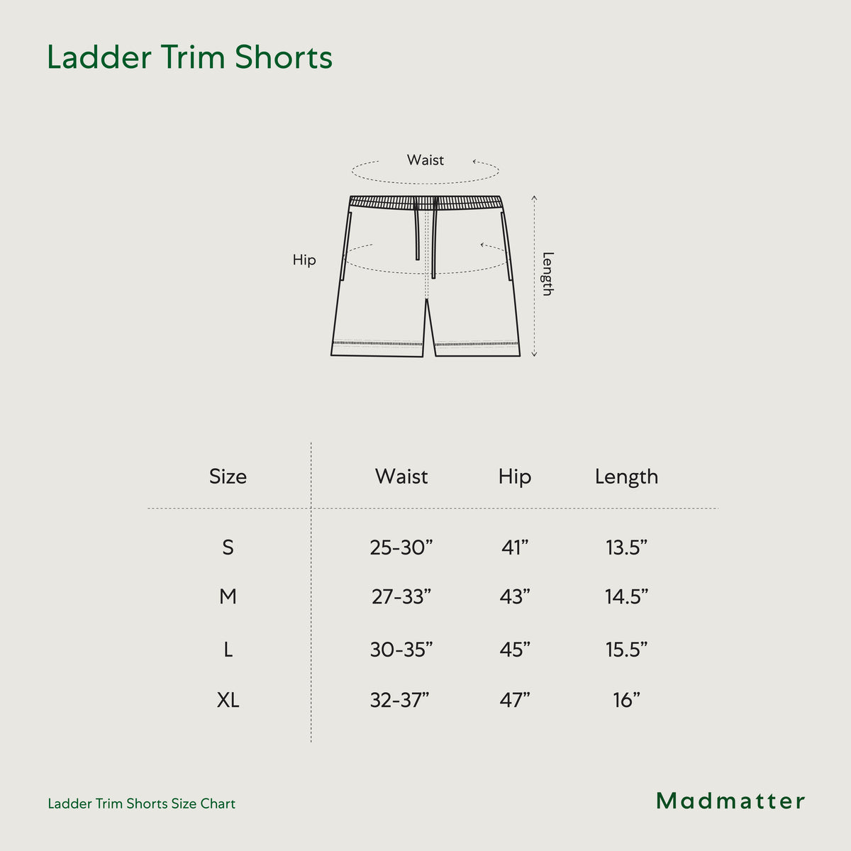 Ladder Trim Shorts ( Pre-order 7 Days )