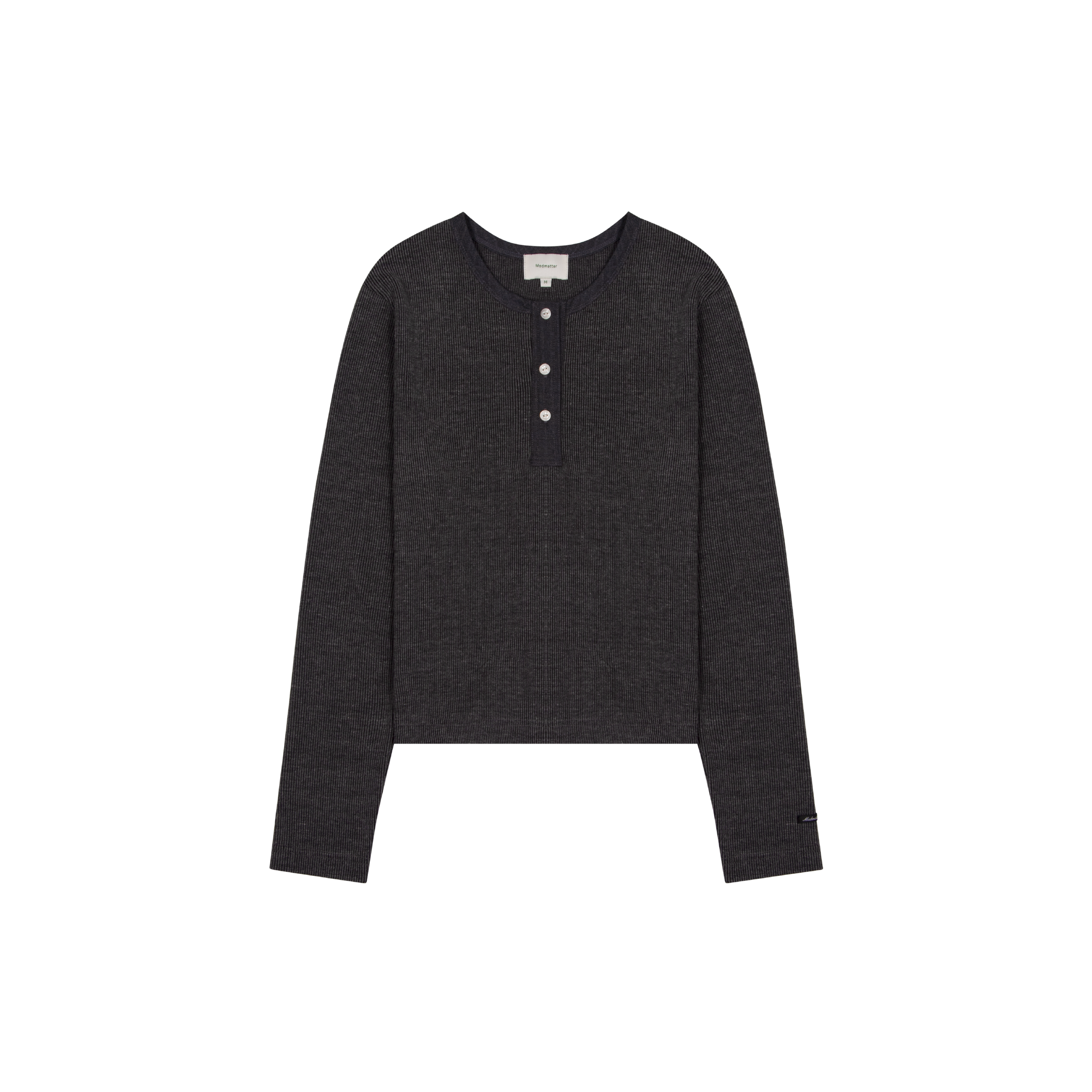 Rib L/S Henley Tee (Pre - order 14 days)
