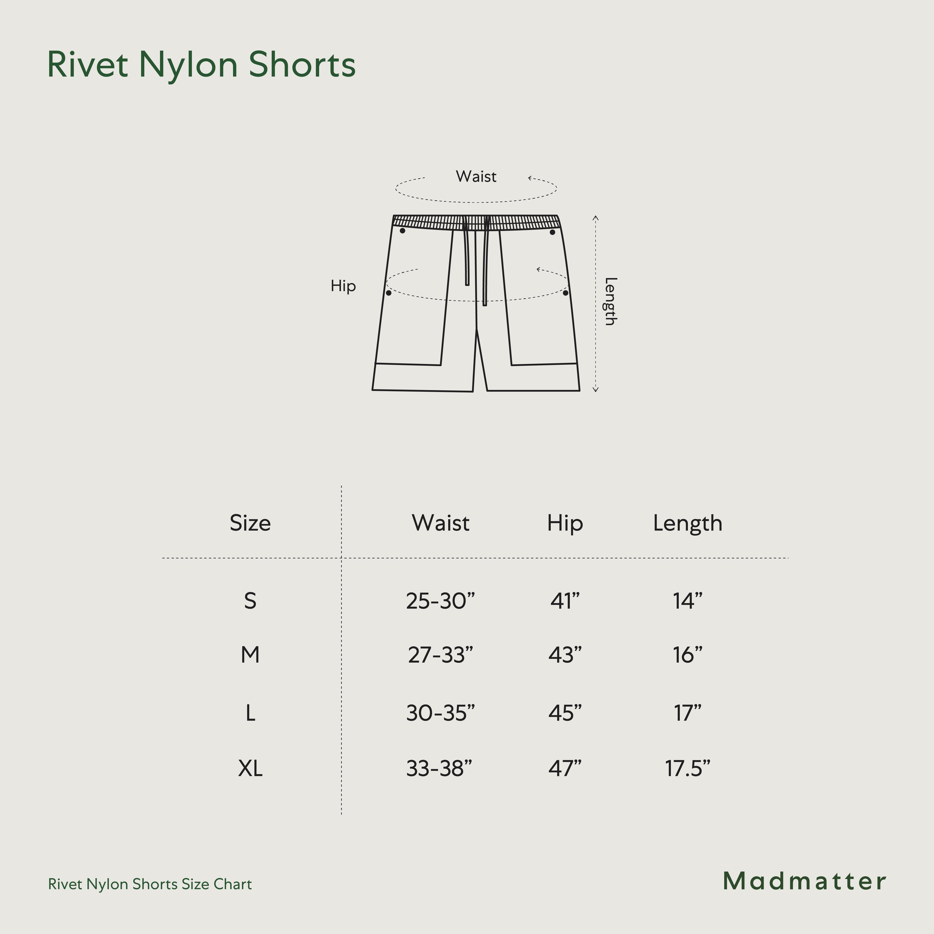 Rivet Nylon Shorts