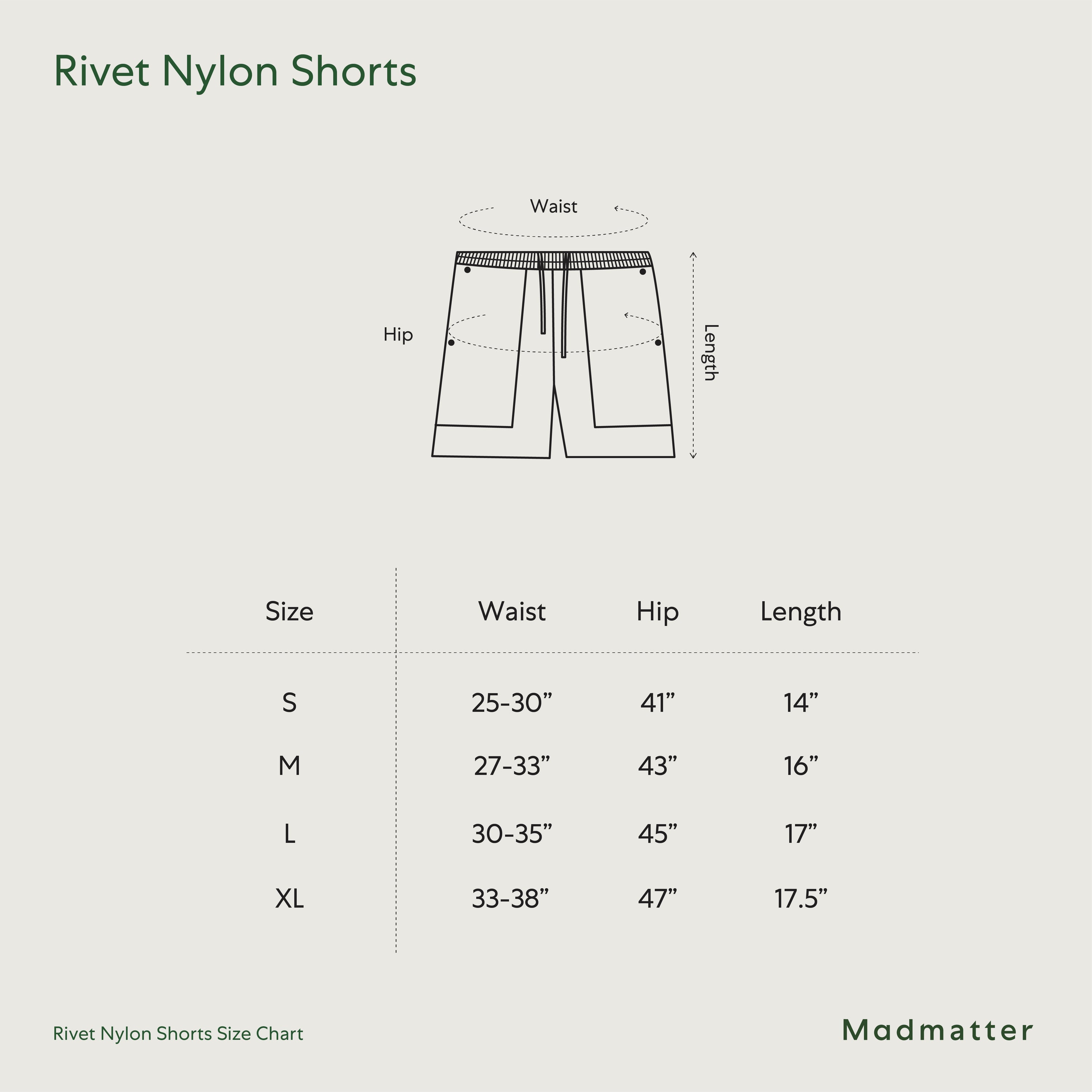 Rivet Nylon Shorts