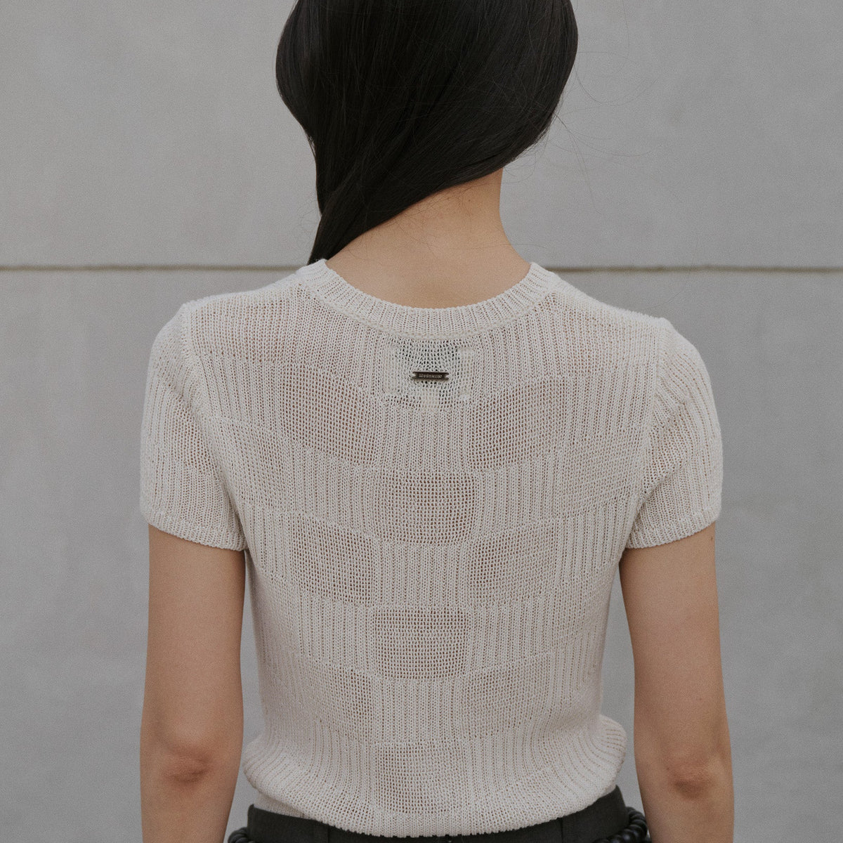 Madmatter / Knitcircle Checkerboard Knit Baby Tee