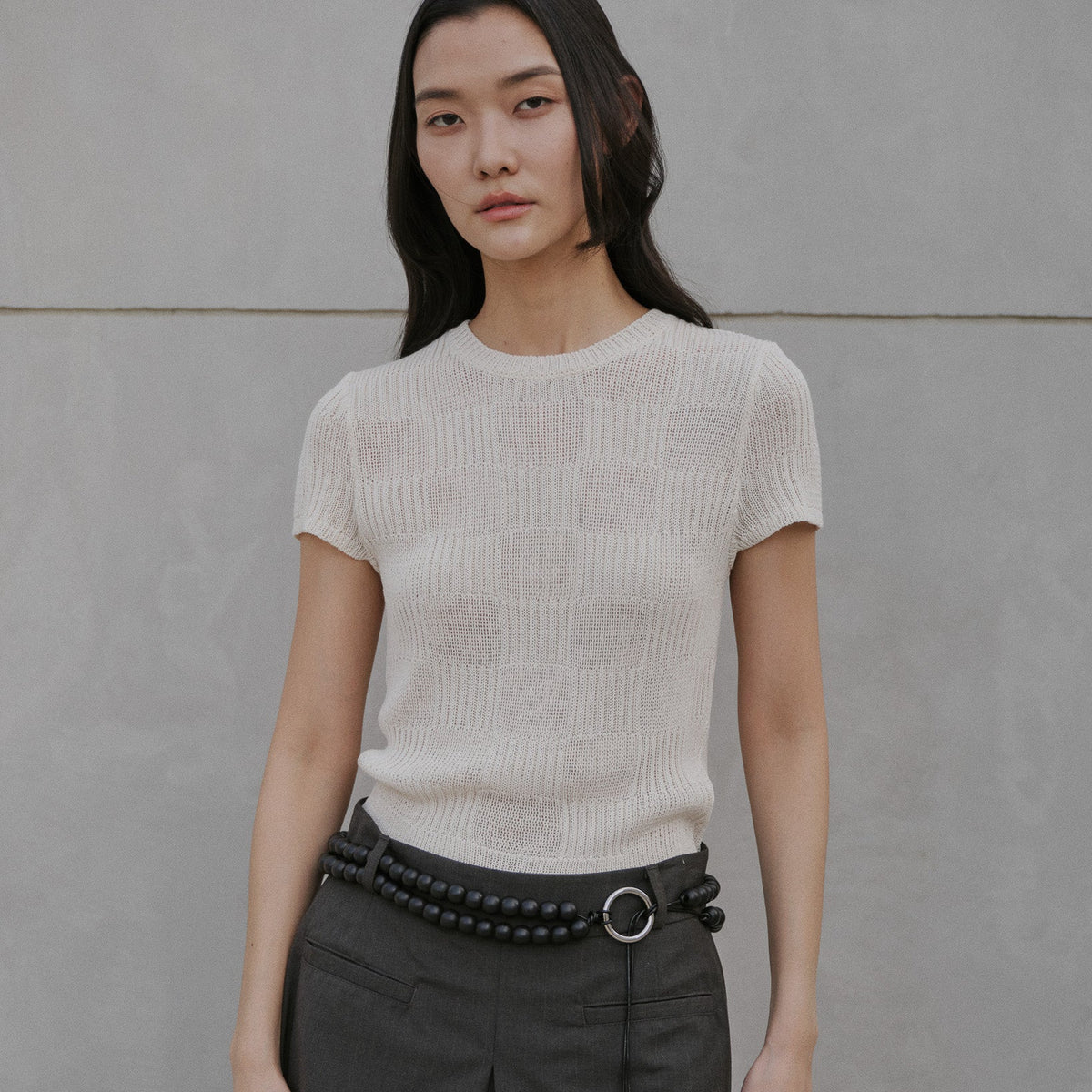 Madmatter / Knitcircle Checkerboard Knit Baby Tee
