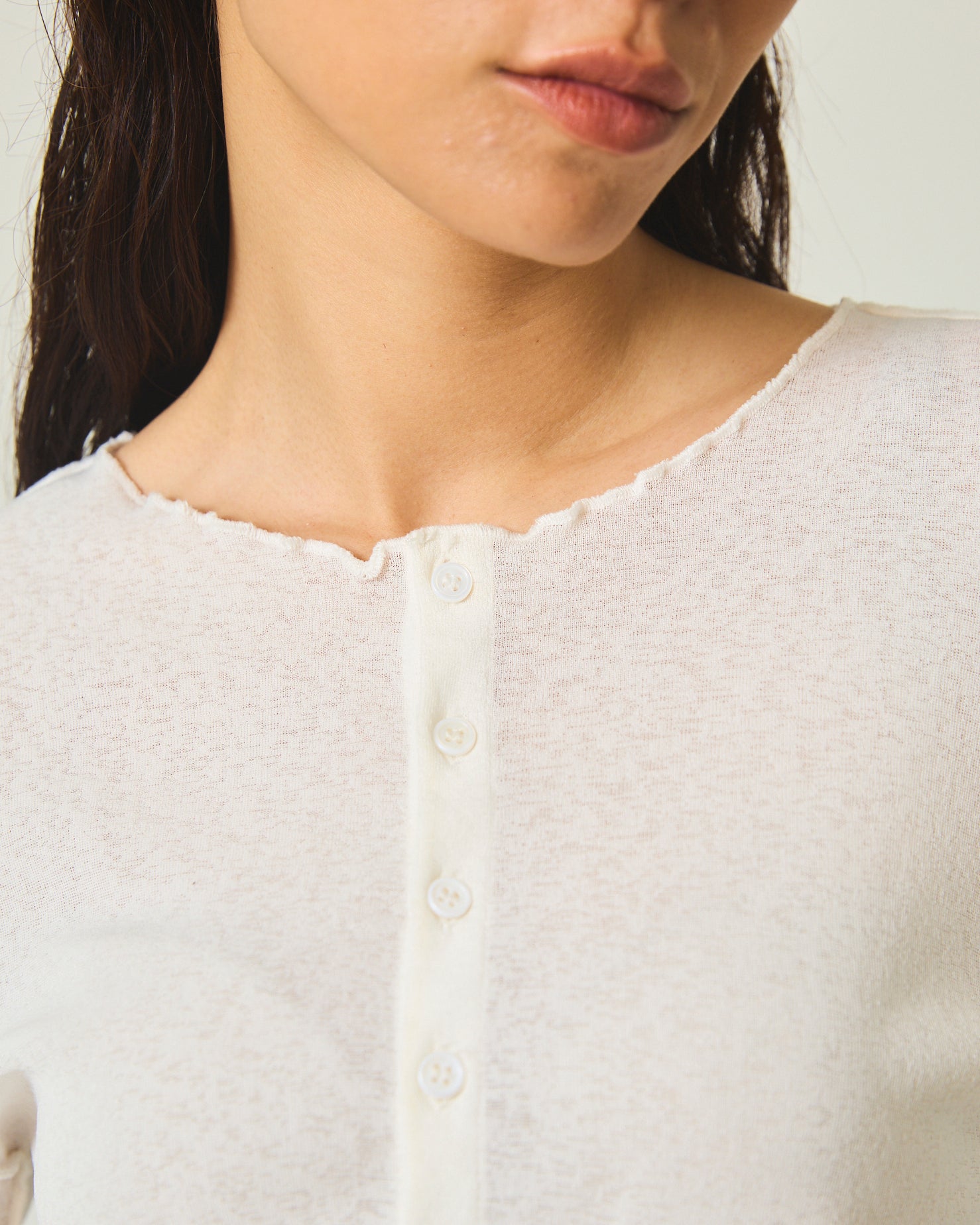 Buttonline L/S Tee