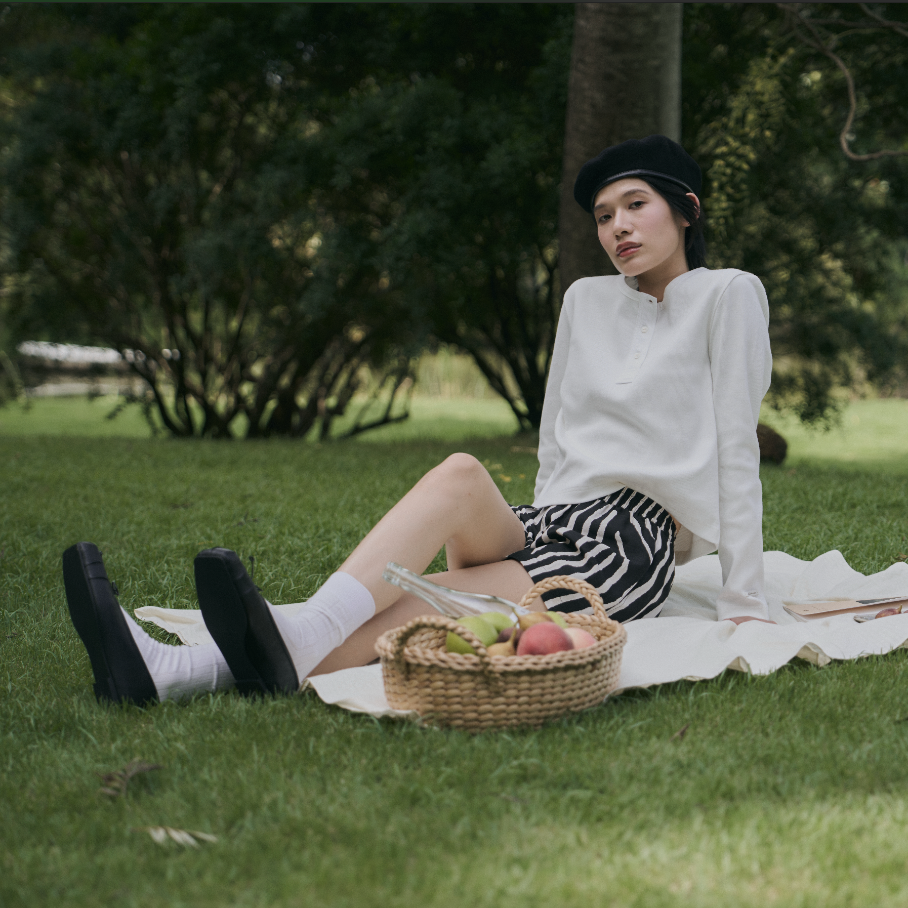 Rib L/S Henley Tee (Pre - order 14 days)