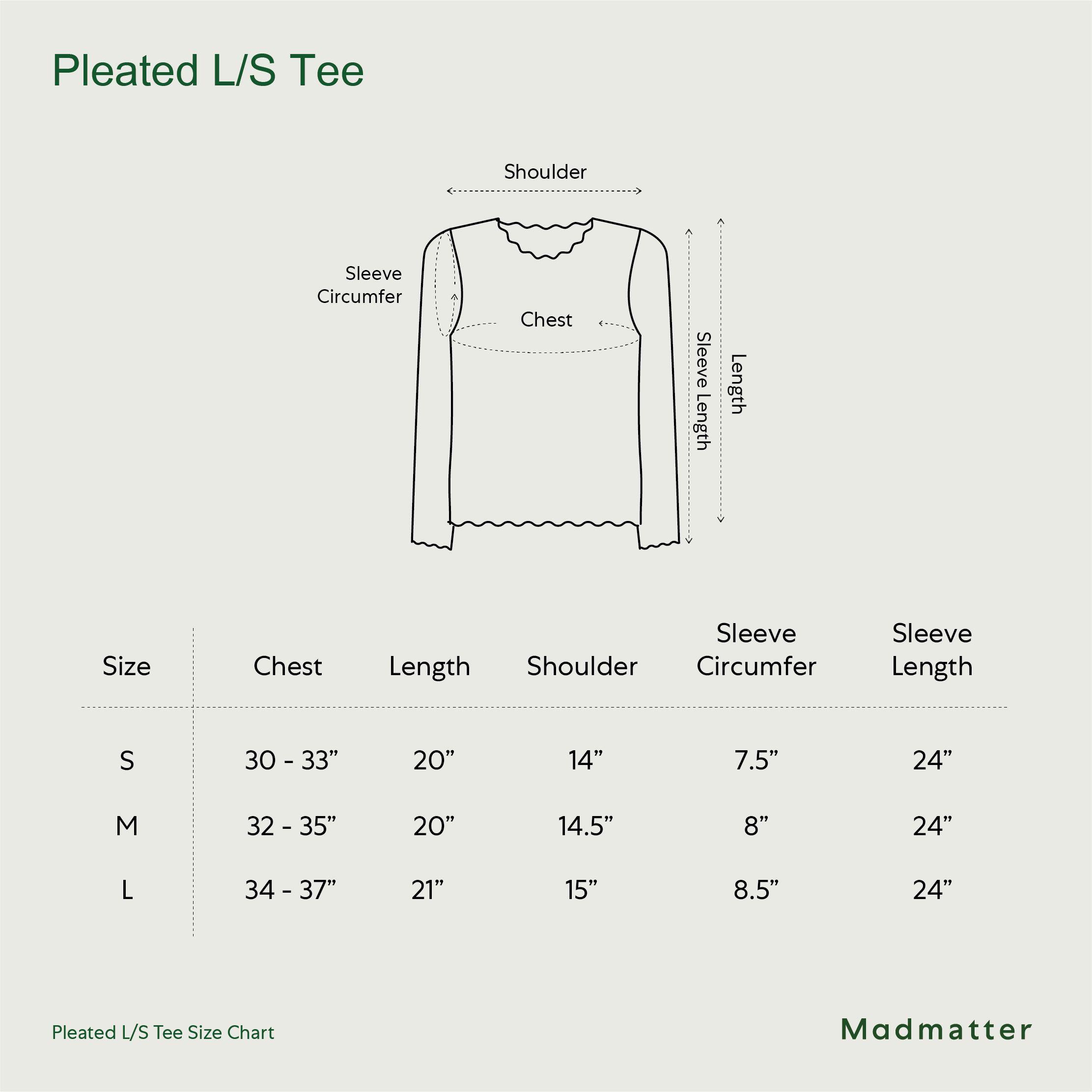 Pleated L/S Tee