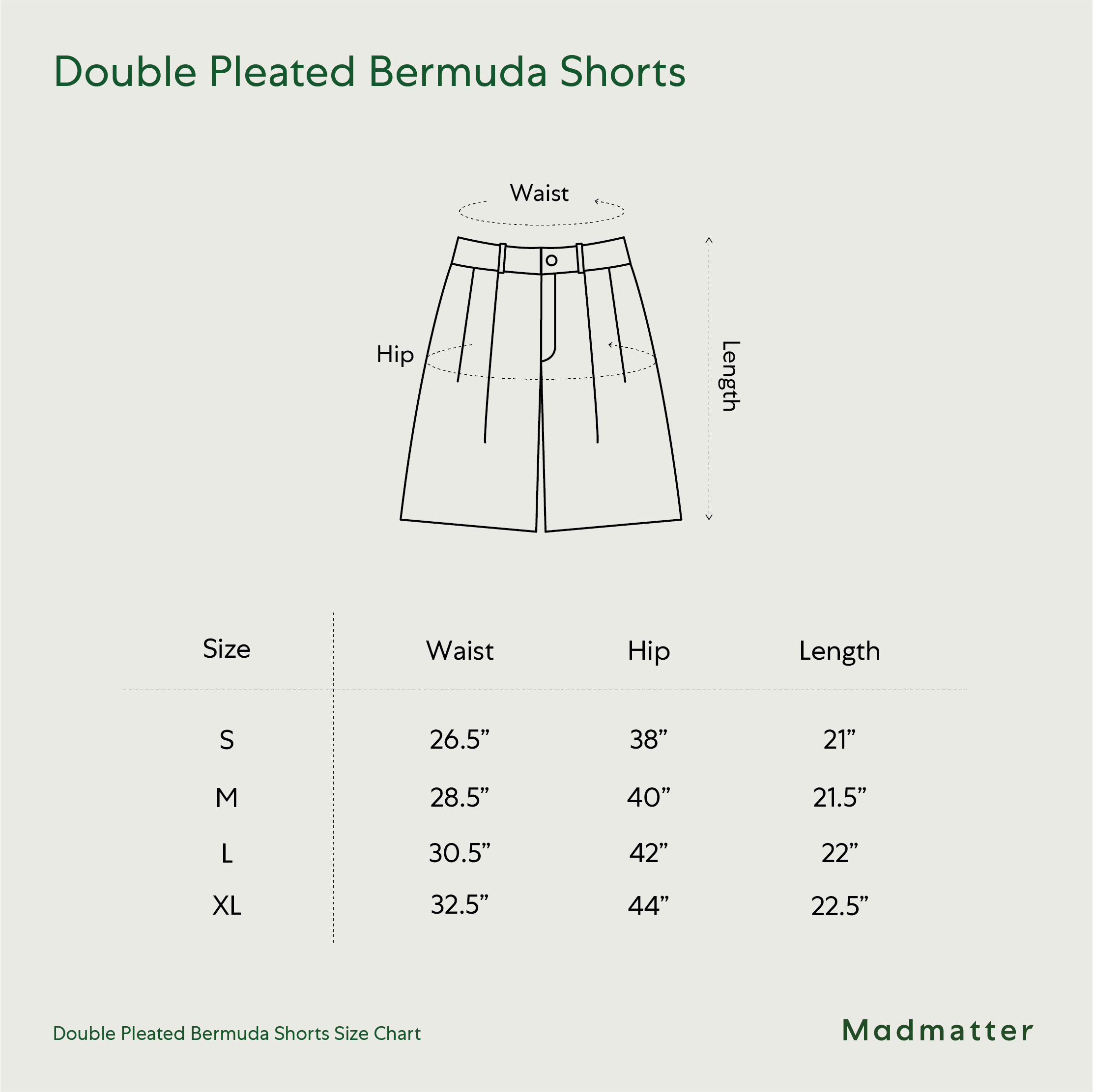 Double Pleated Long Shorts