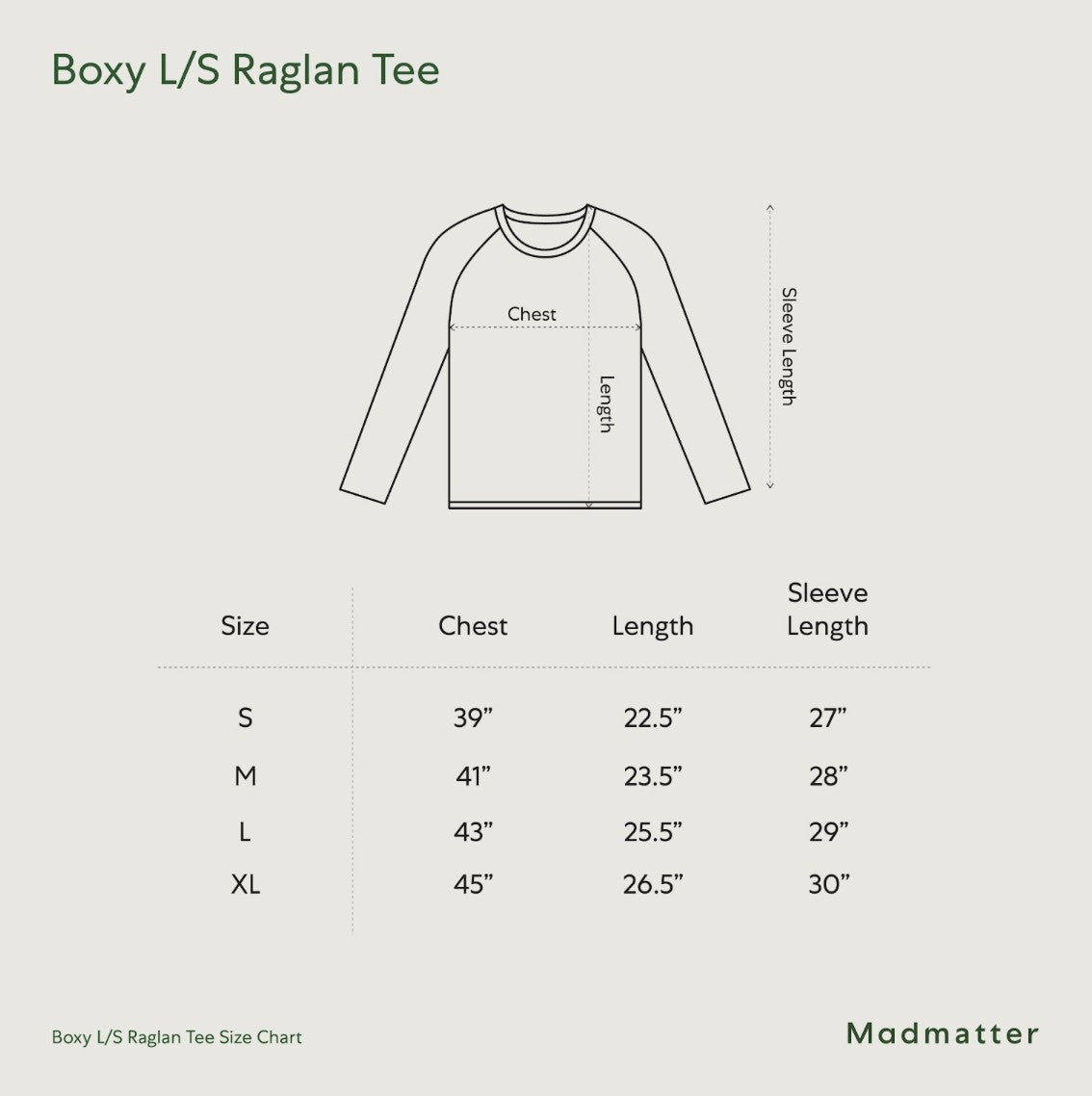 Boxy L/S Raglan Tee